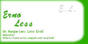 erno less business card